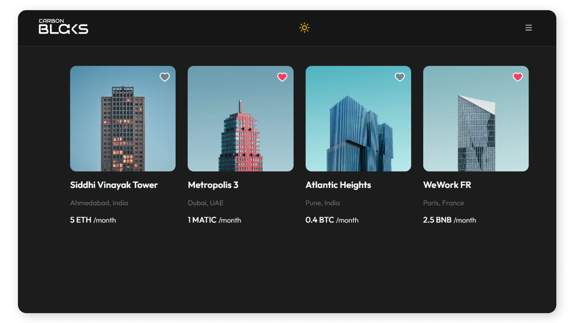 Carbonblocks DApp